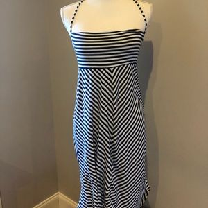 LILLY PULITZER | fun halter dress navy stripe cute